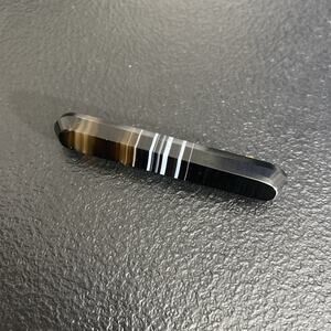 Antique Victorian Scottish Agate Bar Brooch Pin, 2.25” RARE